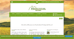 Desktop Screenshot of predigtstuhlresort.de